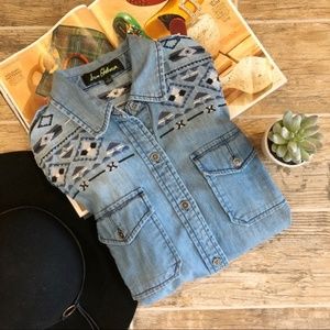 Sam Edelman Embroidered Chambray Shirt